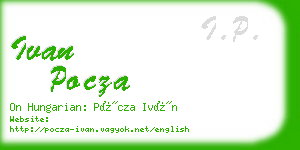 ivan pocza business card